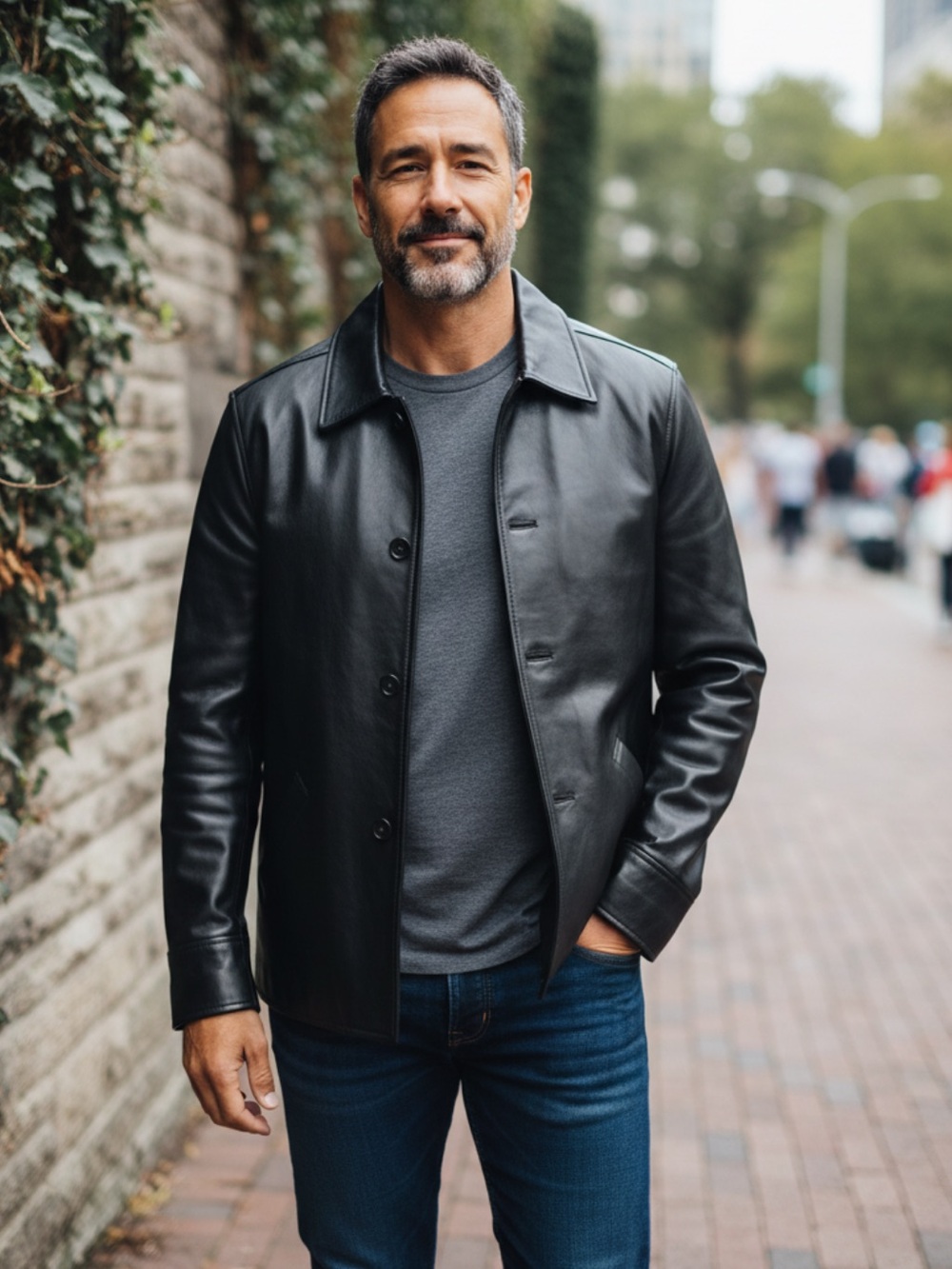 NORTH BEACH LEATHER Michael Hoban leather jacket